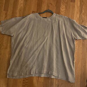 Eskandar Linen Boxy Scoop Pullover O/S NWOT